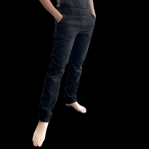 ZARA Heritage Denim Black Overall S - Picture 2 of 3